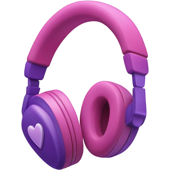 headphones in the shape of a heart emoji