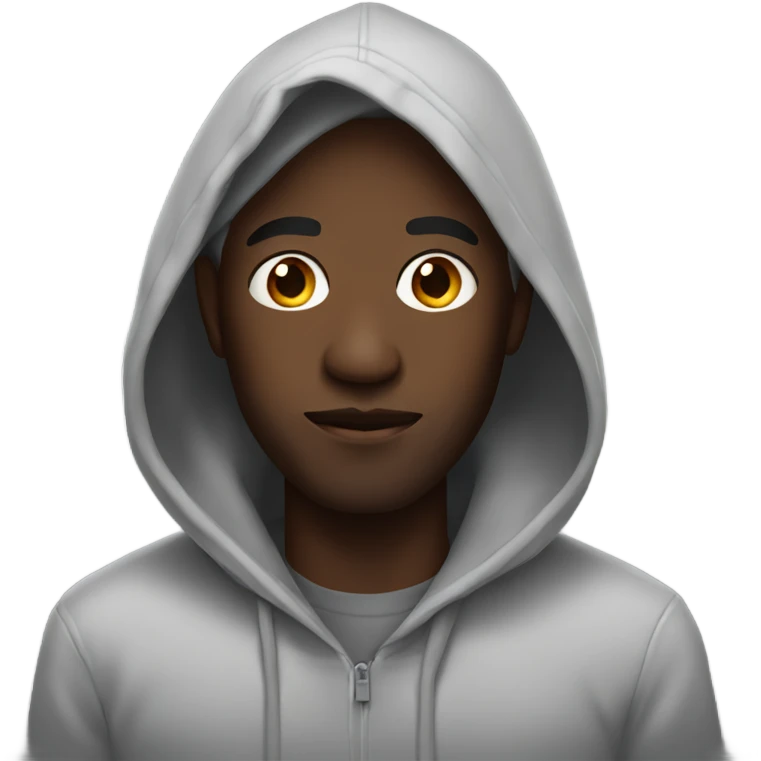 Black man with a hoodie emoji