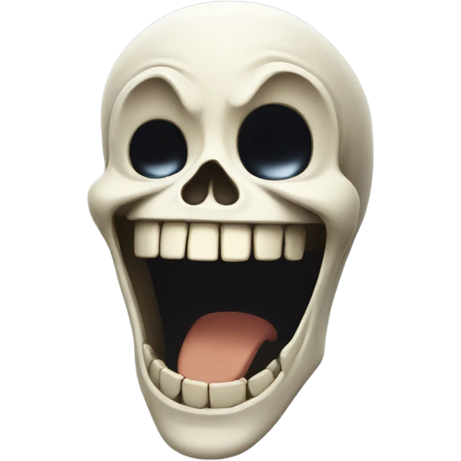 Skeleton laughing  emoji