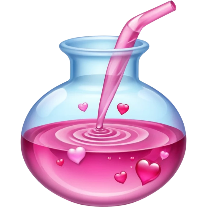 super realistic pink love potion emoji