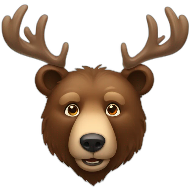bear with moose antlers emoji