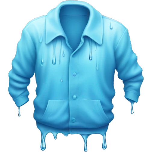 Damp clothing, dripping with water emoji