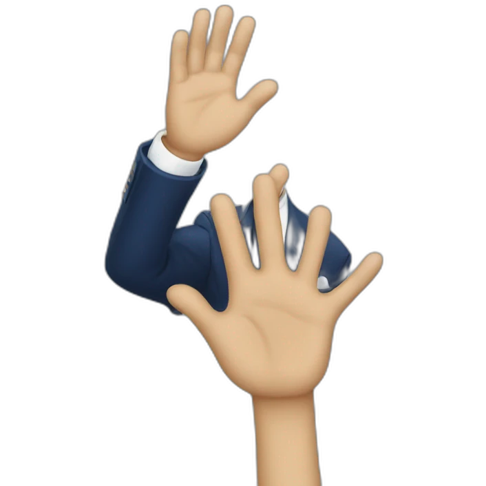 Joe Biden waves his hand emoji