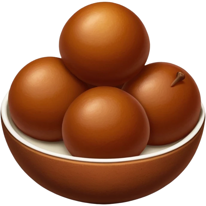 Create a brown gulab jamun emoji