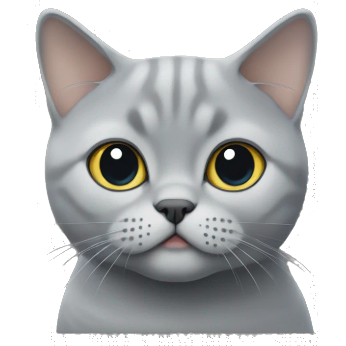 british shorthair in grey emoji