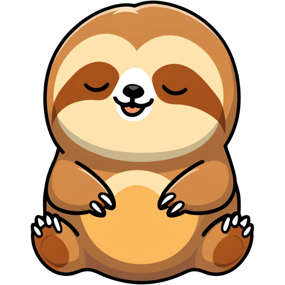 sleepy sloth emoji