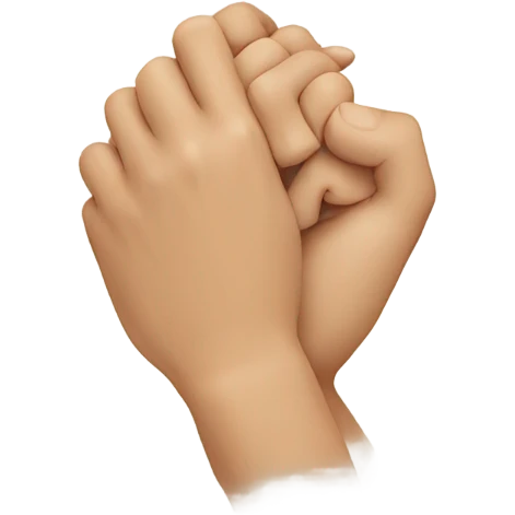 two hands holding emoji