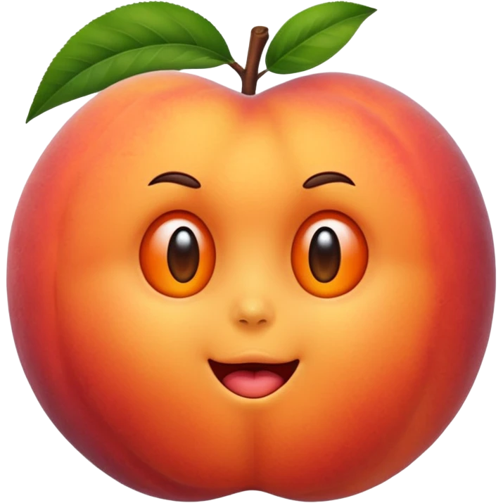 Peach with deep cleft emoji