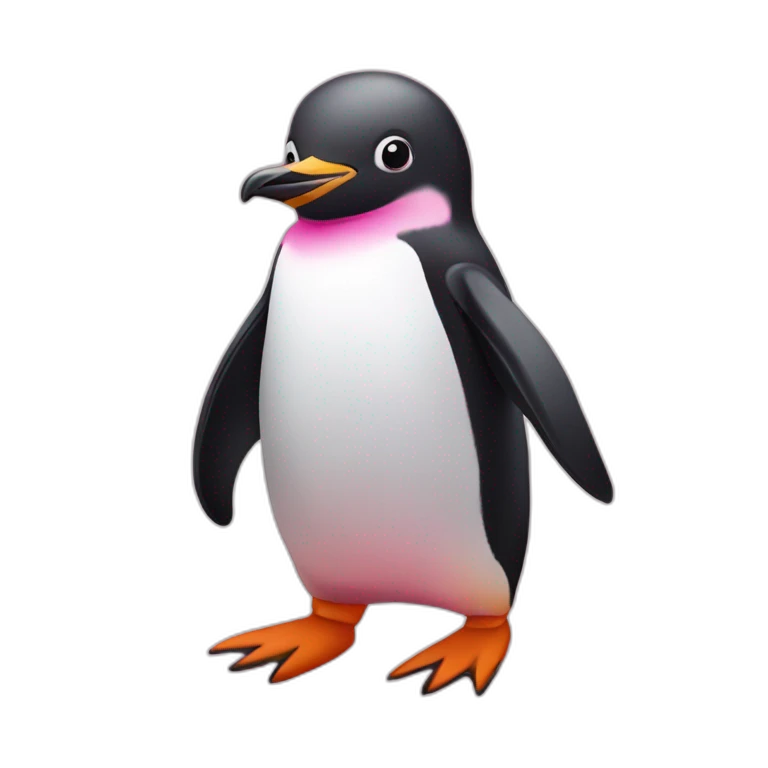 pink color penguin emoji