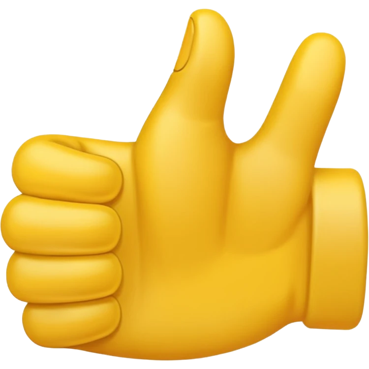 Thumbs up emoji but the thumb is tiny emoji