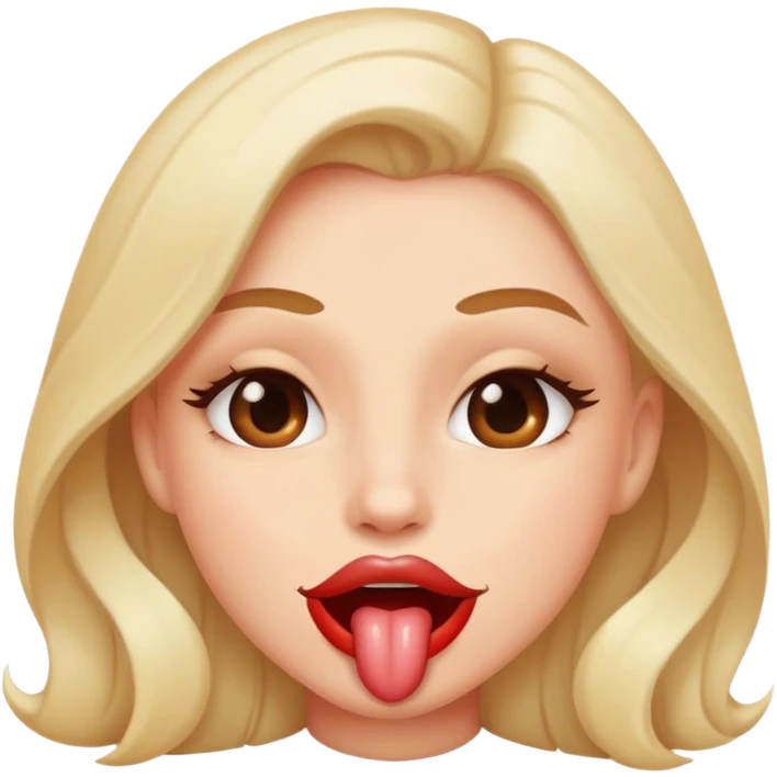 Lip biting emoji flirty emoji