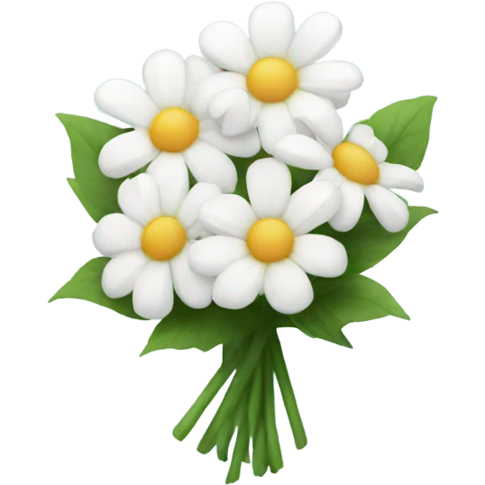 white flower bouquet emoji