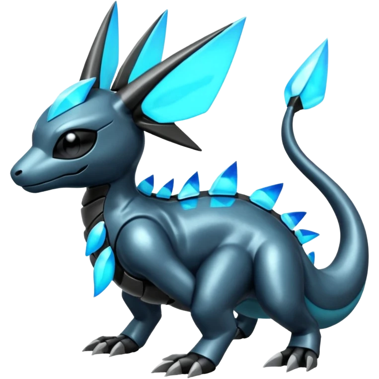 Shiny Futuristic Dusclops-Dusknoir-Salandit-Glaceon-Fakémon-hybrid-creature (full body)  emoji