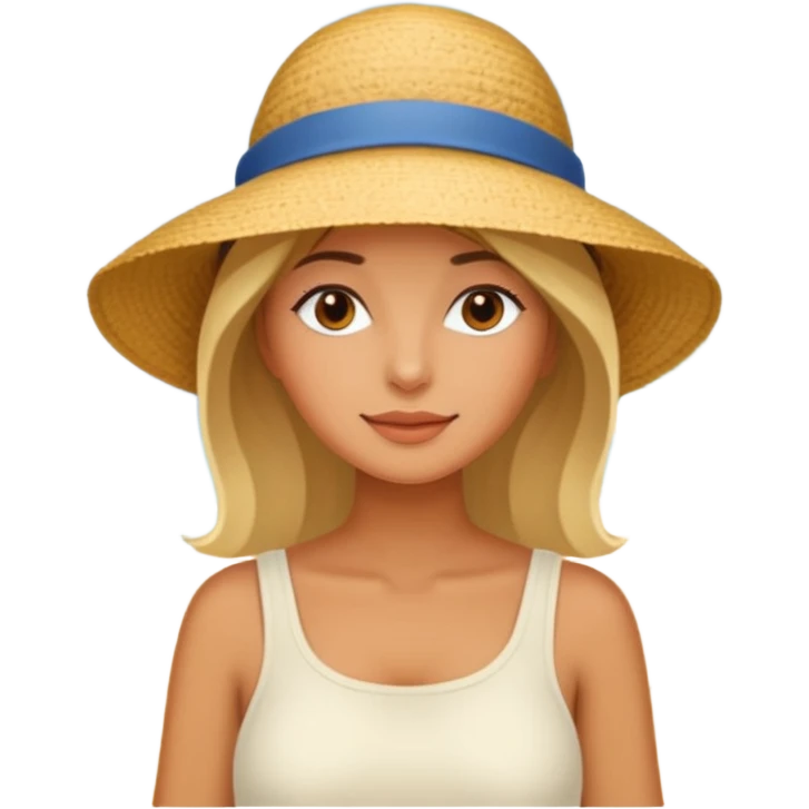 chica relajandose en un paisaje bonito emoji