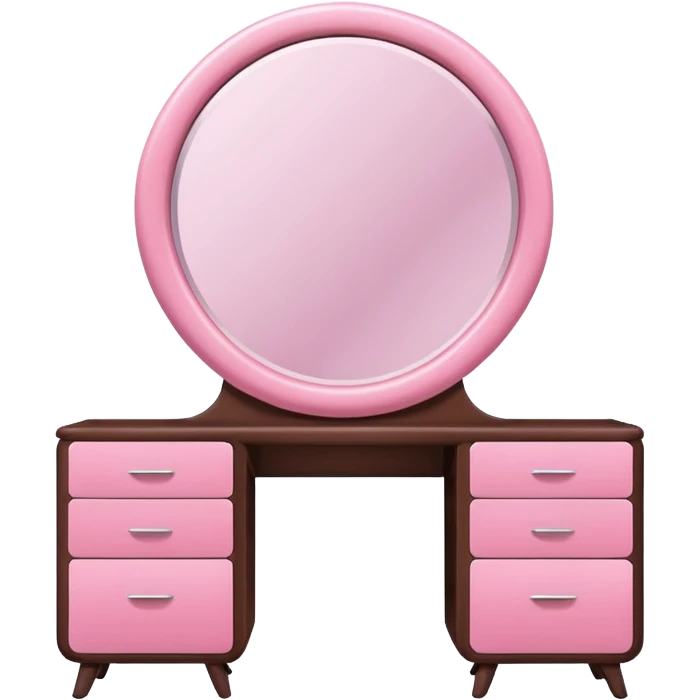 pink and brown modern vanity emoji