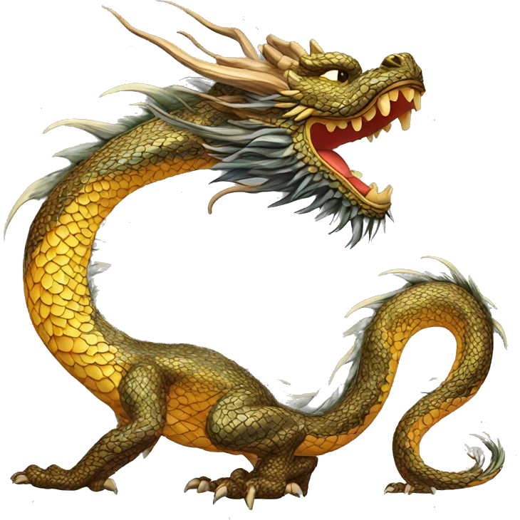 Eastern dragon intricate patterns  emoji