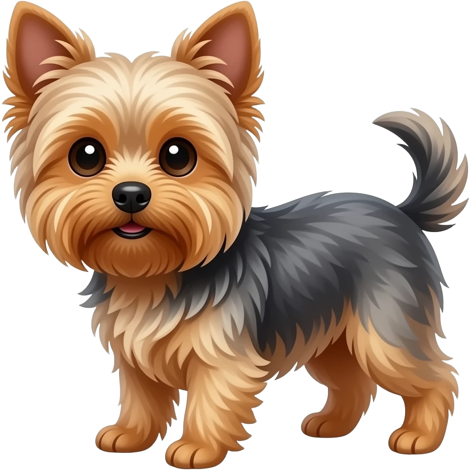 Yorkie dog saying i miss you emoji