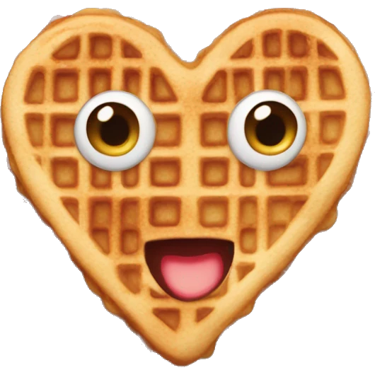 Heart waffles emoji
