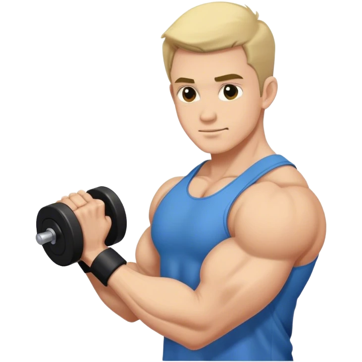 man weighted wrist curl emoji