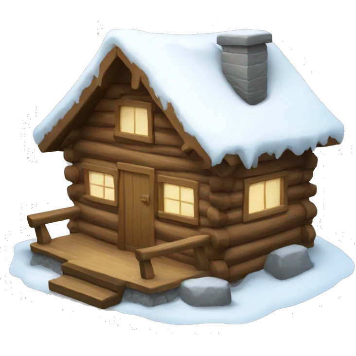 Snow cabin  emoji