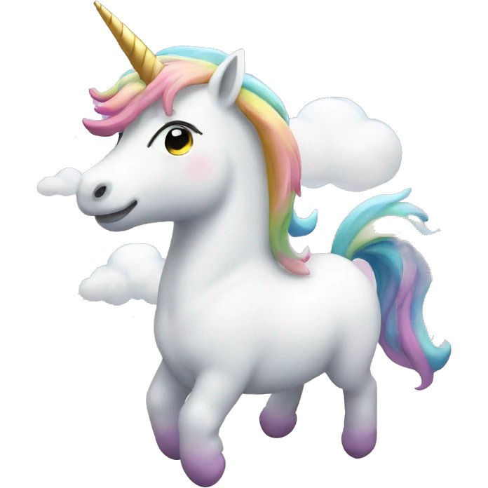 Unicornio en nubes emoji