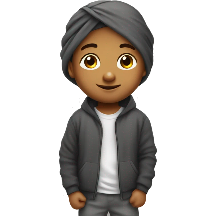 small cute punjabi kid side pose emoji