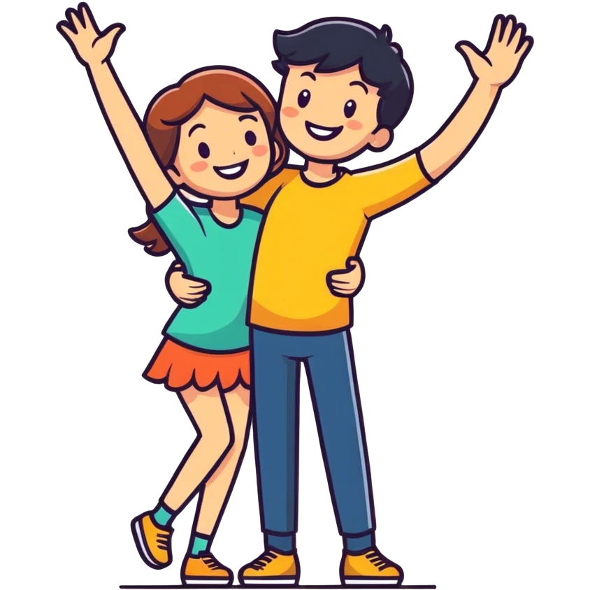 two young lovers reunited  emoji