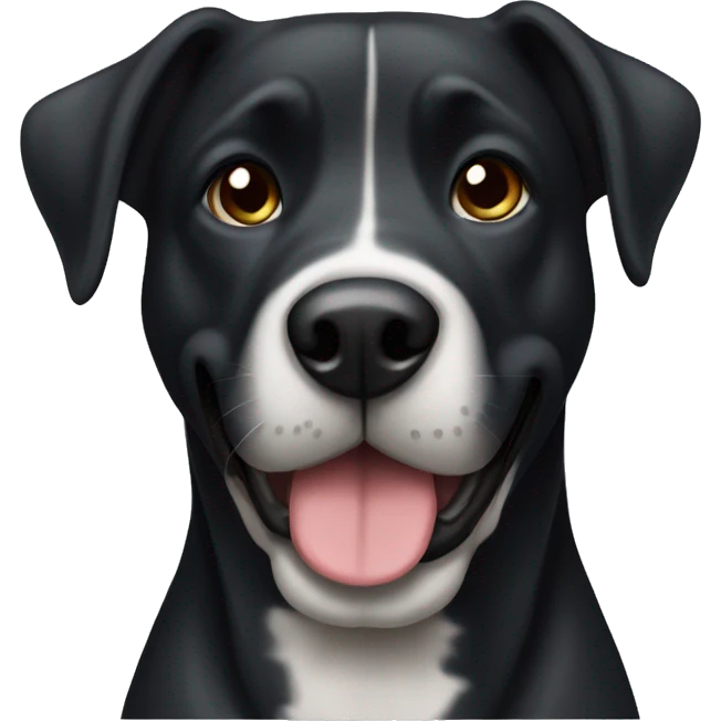 Black short haired large dog emoji