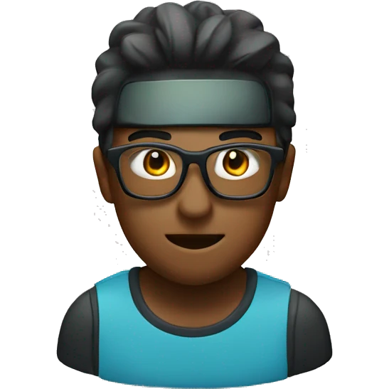 Charger with glasses emoji