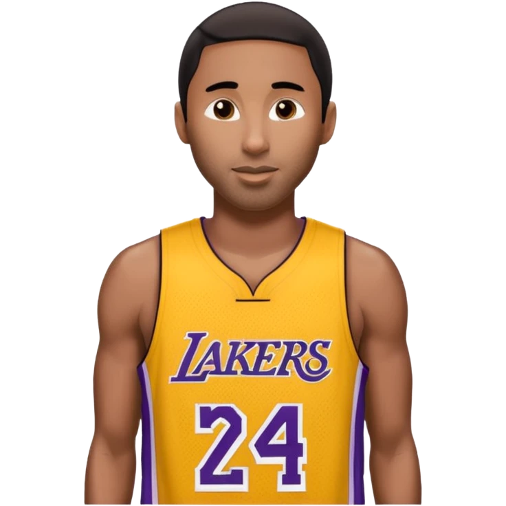 kobe in his lakers jersey number 24 give him some hair emoji
