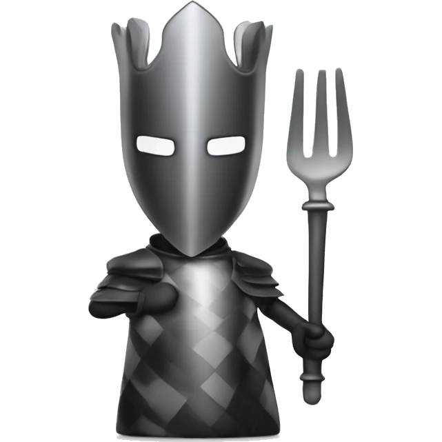 chess knight with big fork in hands emoji