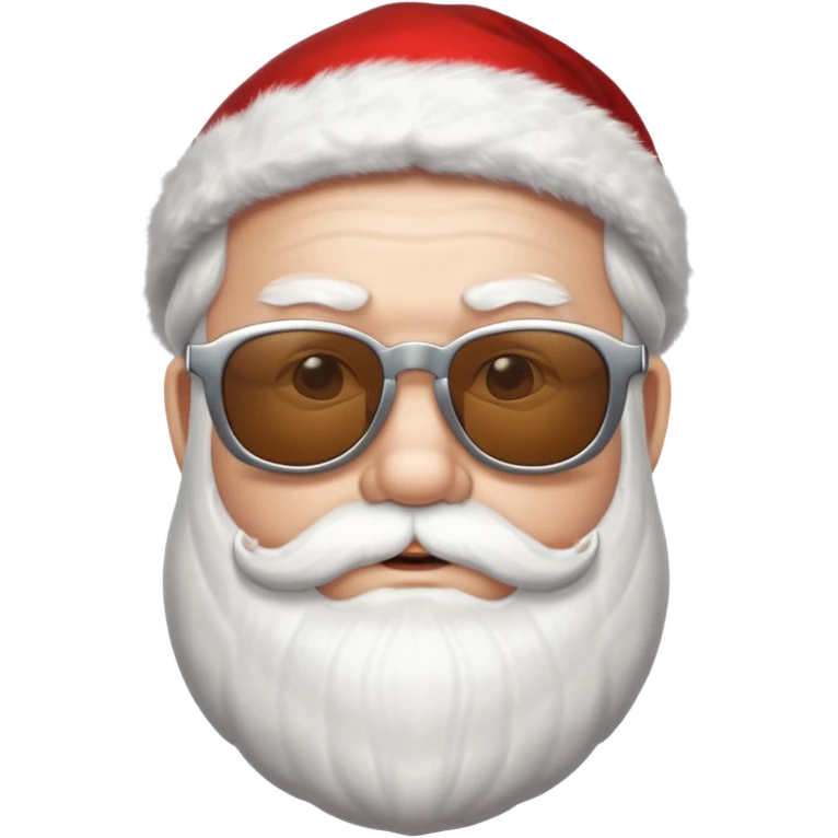 SAnta with square sunglasses emoji