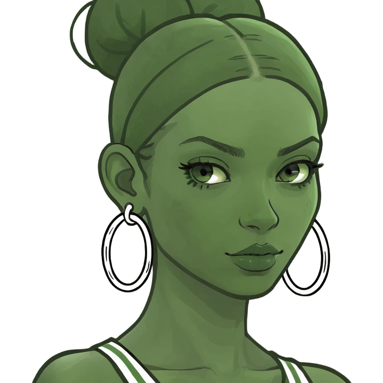 smiling girl with hoop earrings emoji