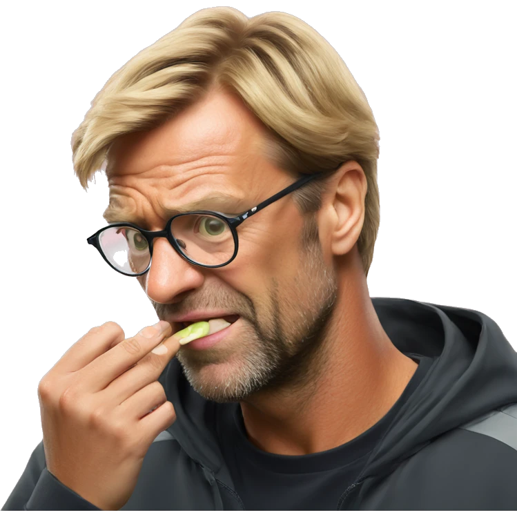 Klopp biting nails emoji