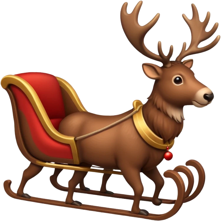 reindeer with sleigh emoji