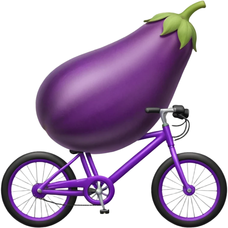 Egg plant riding a bike  emoji