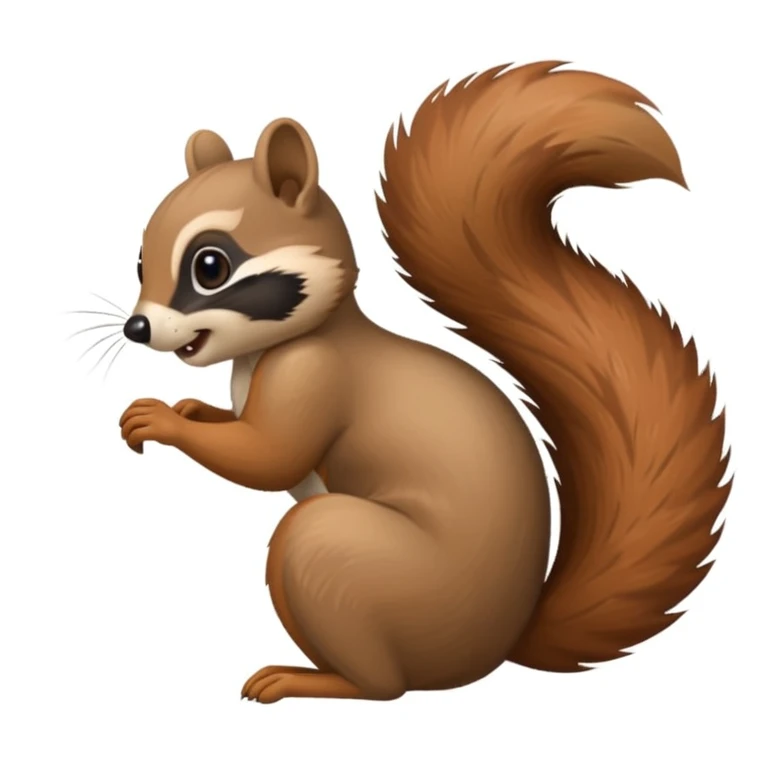 squirrel pulling tail out of raccoon butt emoji