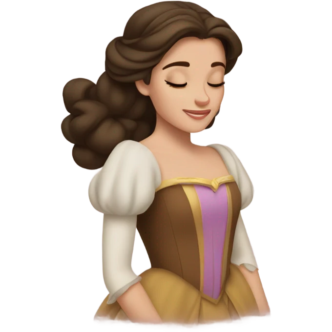 Sleeping brunette beauty princess Disney emoji