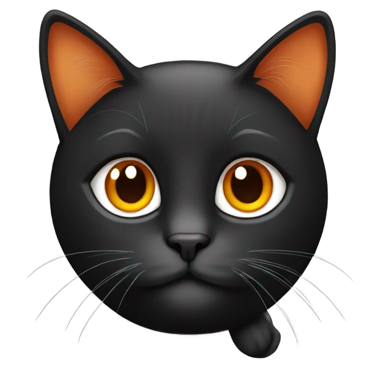 Black and orange cat emoji