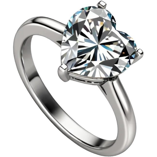 Heart-shaped Diamond Engagement Ring in Platinum, Tiffany emoji