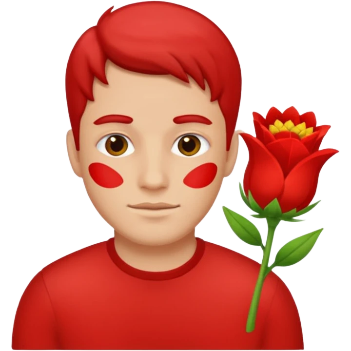 stikers de Red primavera pero para varón emoji