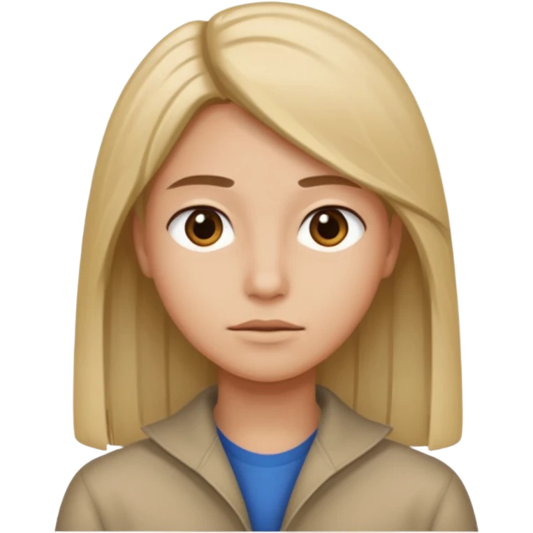Quiero una persona con el pelo liso emoji