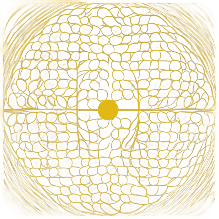 two overlapping circles in a rich yellow color (#FFD700). The circles should be identical in size and overlap by about 30-40% in the center, creating a vesica piscis shape. The design should be clean and minimal with a solid fill emoji