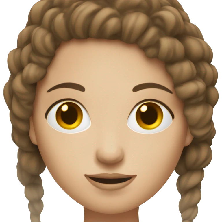 white woman with brown hair with hookah emoji