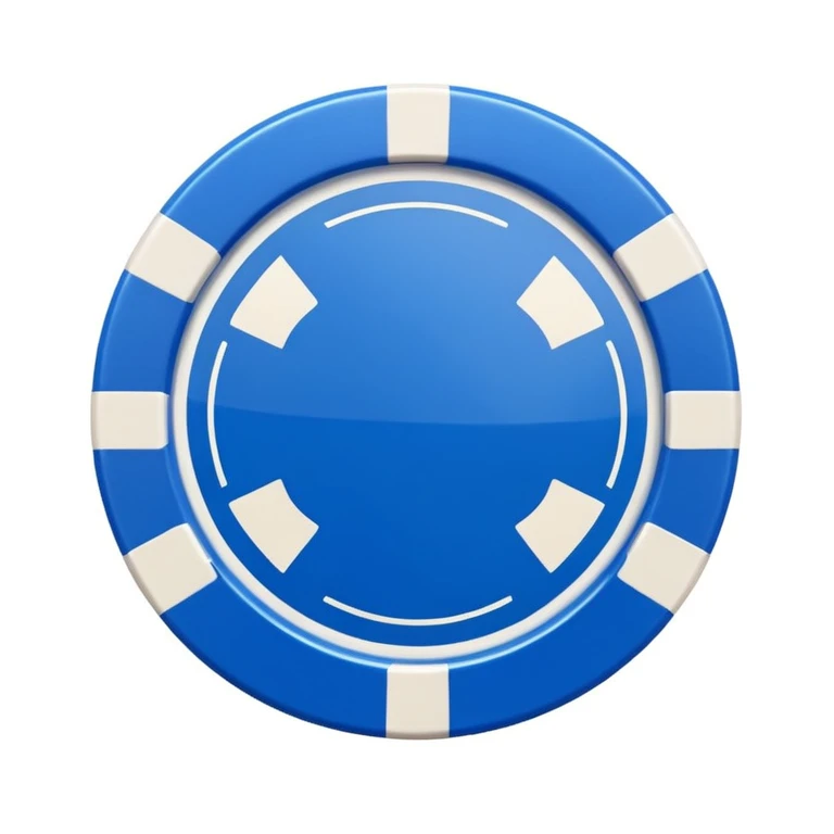 3D blue poker chips emoji