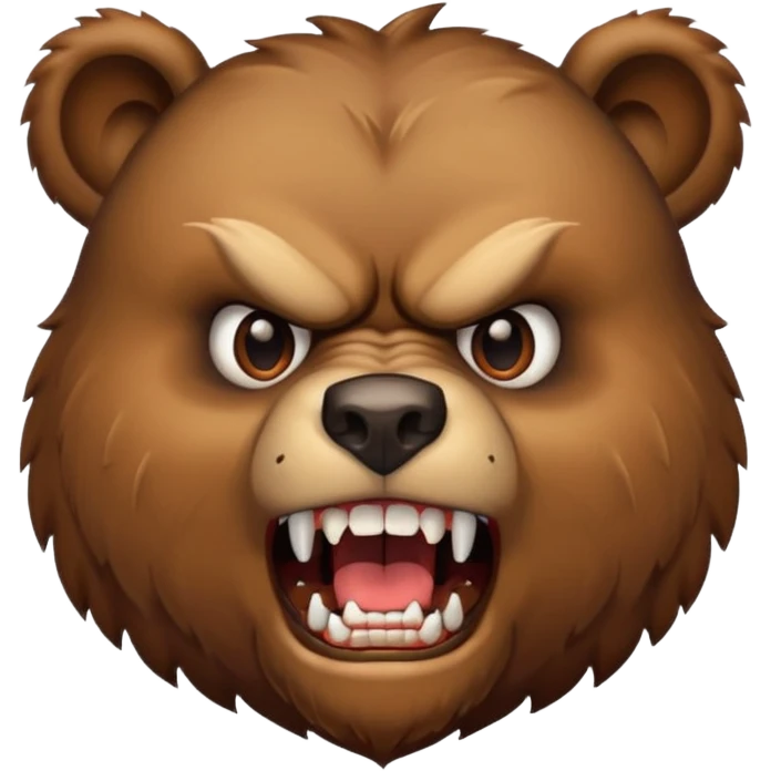 Angry bear head emoji