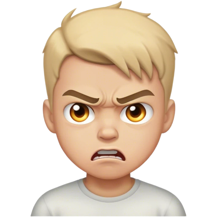 A boy angry  emoji