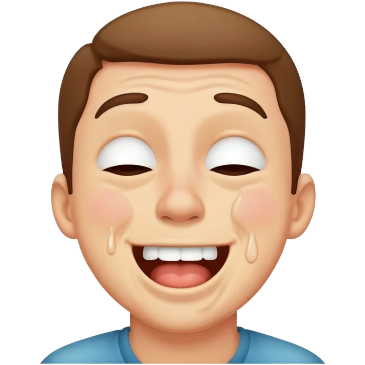 guy choking himself laughing emoji