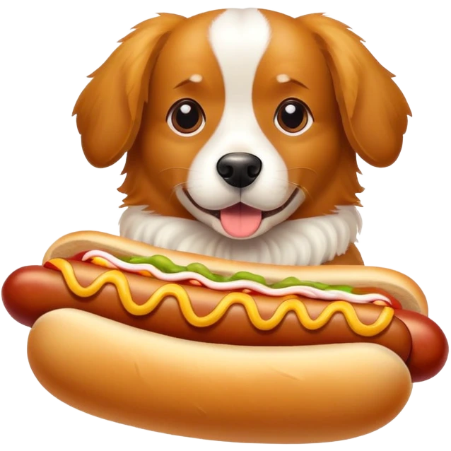 Dog and Hotdog emoji