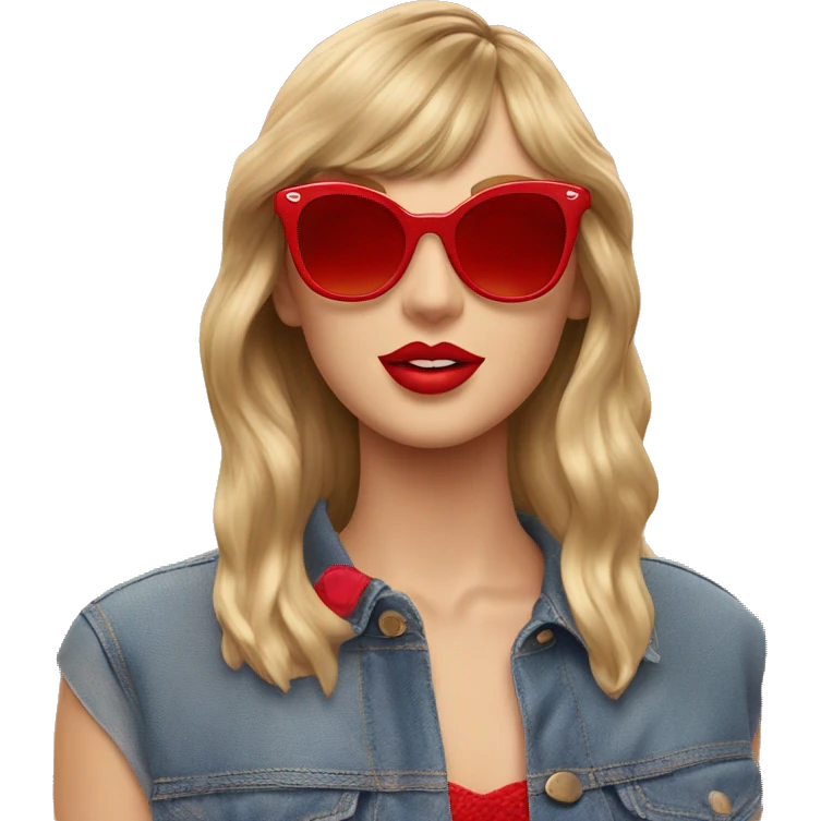 taylor swift red cateye sunglasses emoji